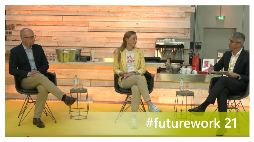 Foto der Panelteilnehmer auf der #futurework21