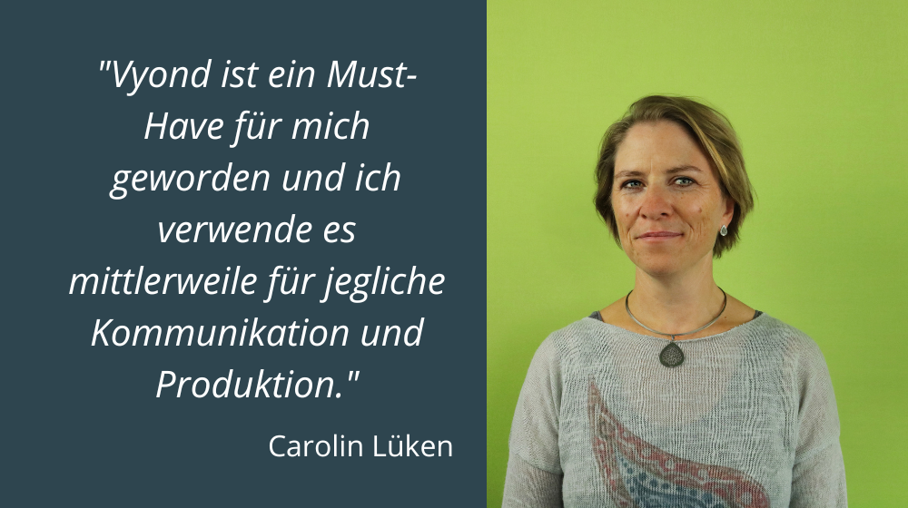 Mehr als nur Video – alles aus Vyond rausholen – Carolin Lüken, Expertin für Vyond, im Interview